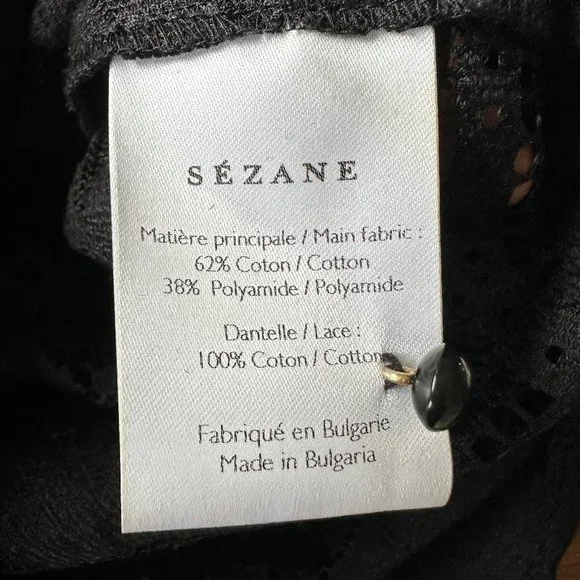 Sézane Bacall blouse in black ~ size 40, pre-owned! - Picture 7 of 12